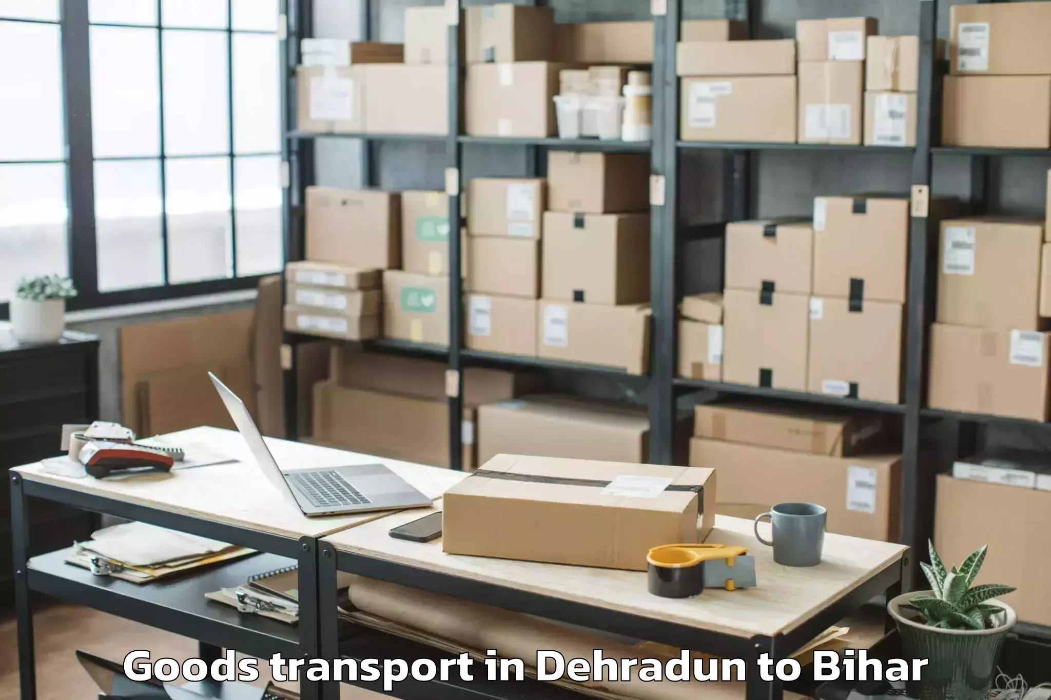 Book Dehradun to Matihani Goods Transport